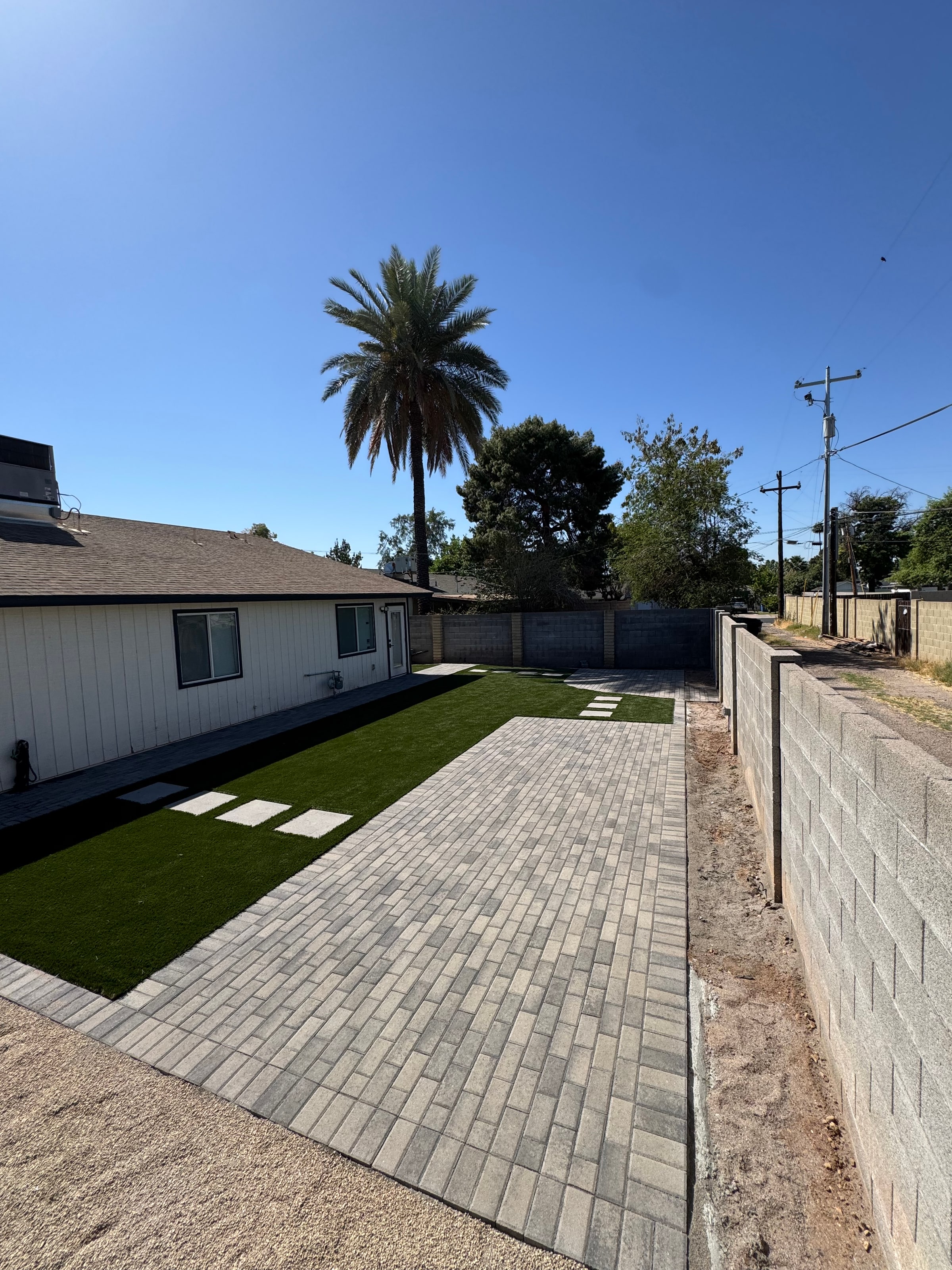 Backyard Paver & Turf Remodel in Scottsdale